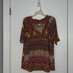 Kori America shirt - top- size large- multi color